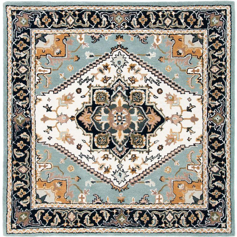 Heritage HG625 Handmade Area Rug - 8'x8' - Grey/Green - Safavieh