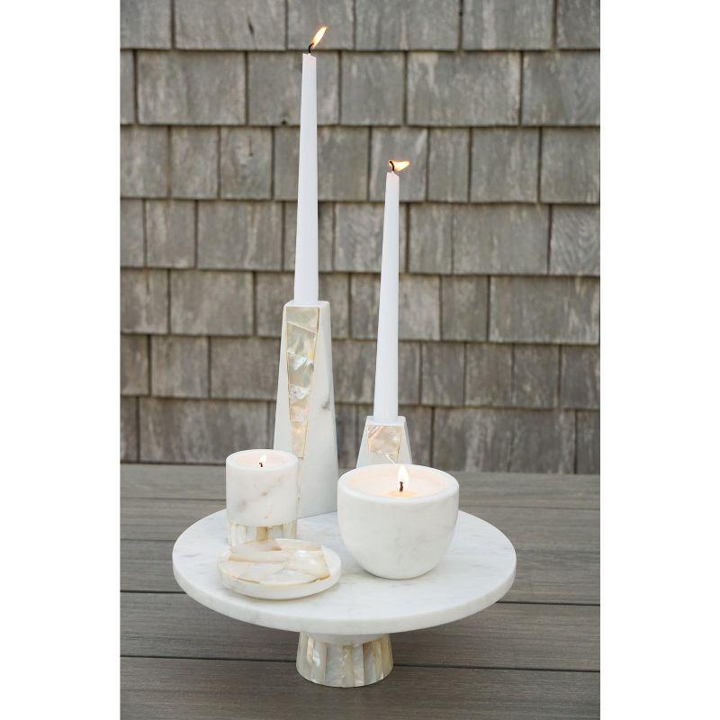 Mother Of Pearl Marble Marble Tabletop Candlestick