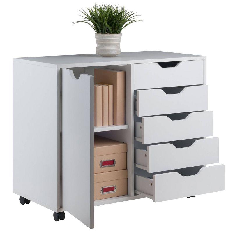 Halifax 5 Drawer 1 Side Cabinet - Winsome