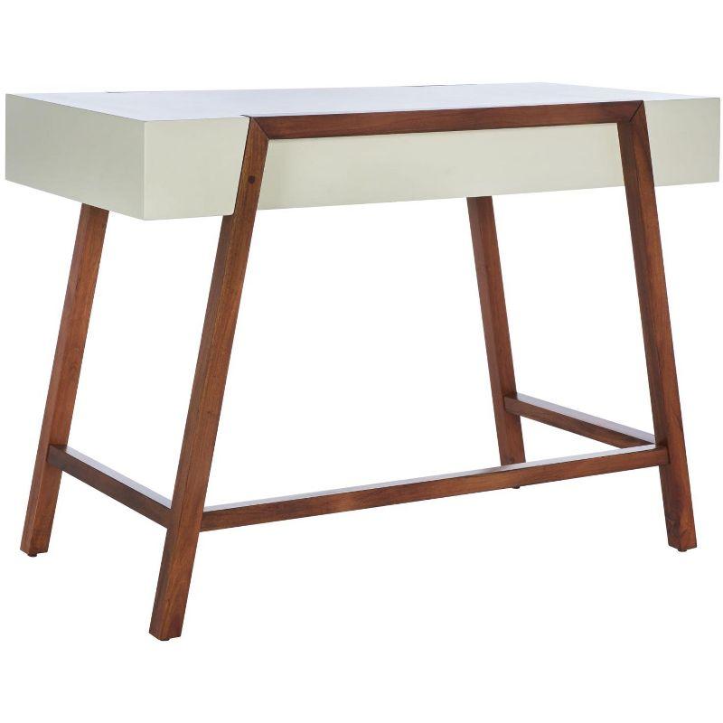 Marwood Desk - White/Brown - Safavieh