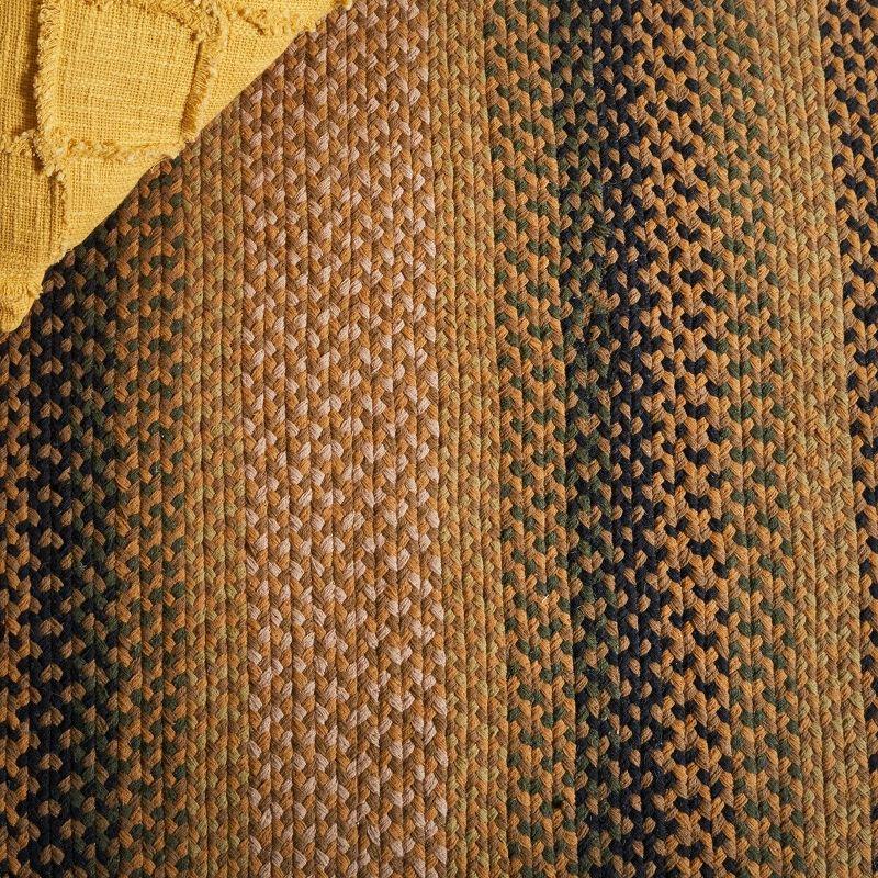 Braided BRD651 Flat Weave Indoor Area Rug - Gold/Sage - 5'x8' Oval - Safavieh