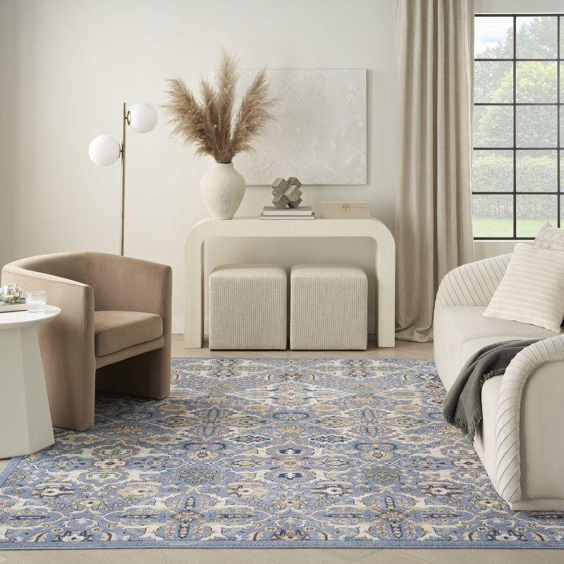 Nourison Allur Boho Indoor Area Rug Light Blue 7' x 10'