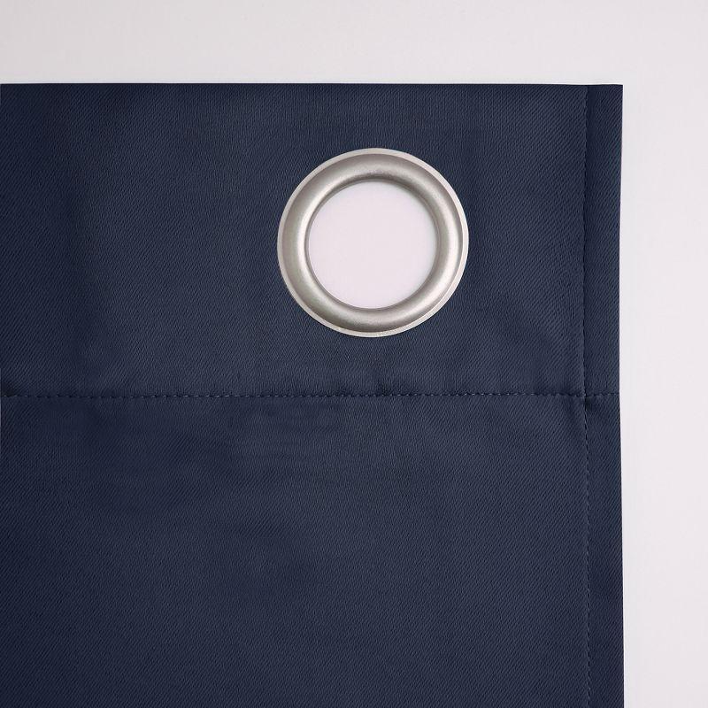 40"x95" Sun Zero Blackout Riley Kids' Bedroom Grommet Curtain Panel Navy Blue