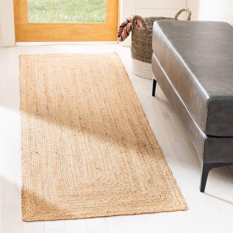 Natural Jute Handwoven Flat Woven Runner Rug