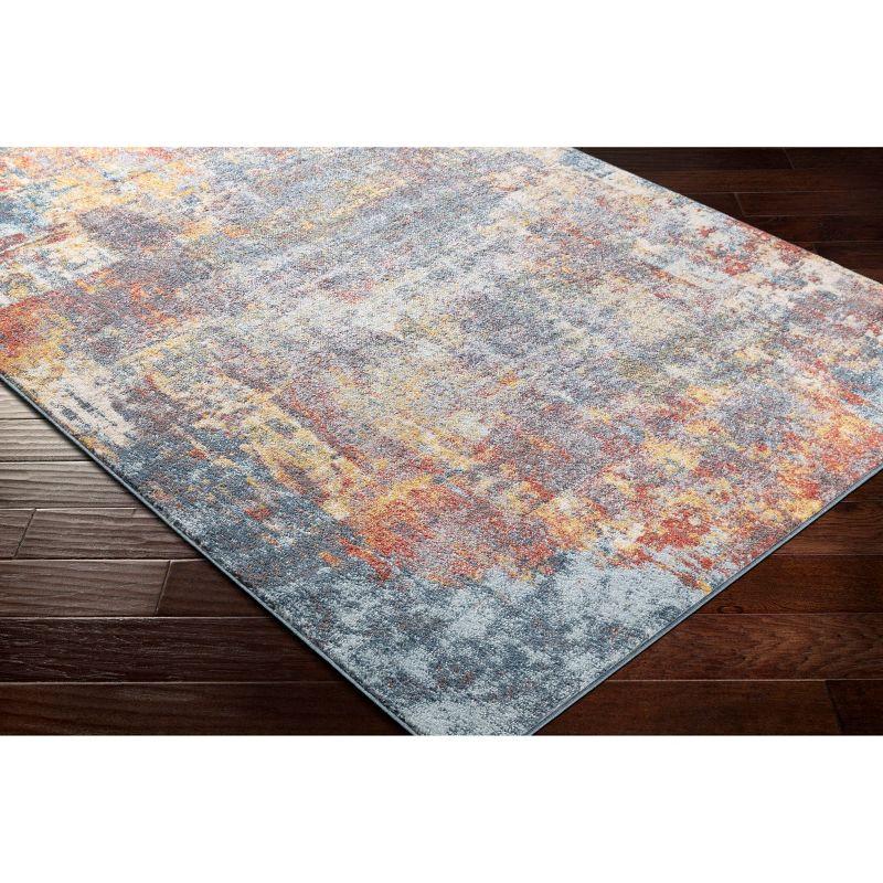 Teal Sky Modern Easy-Care Rectangular Area Rug 7'10" x 10'3"