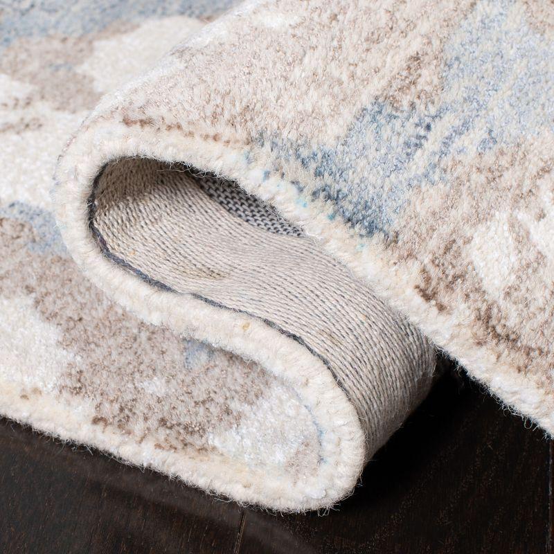 Restoration Vintage RVT112 Hand Tufted Indoor Area Rug - 6'x6' - Light Brown/Ivory - Safavieh