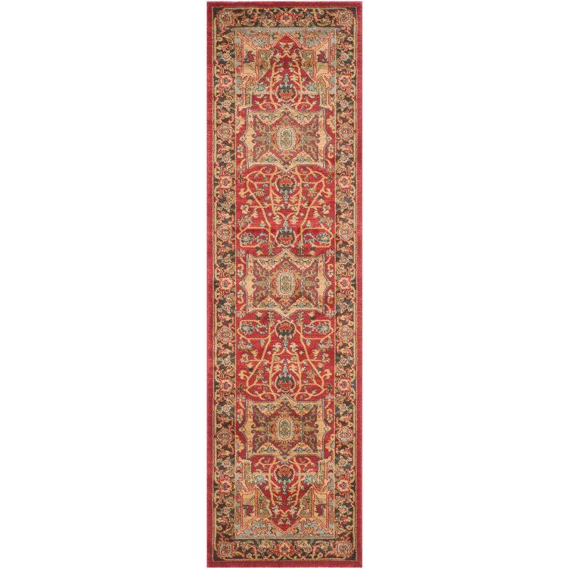 Mahal MAH625 Power Loomed Runner Rug - Natural/Navy - 2'2"x14' - Safavieh.