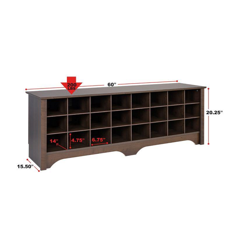 60" Shoe Cubby Bench - Prepac