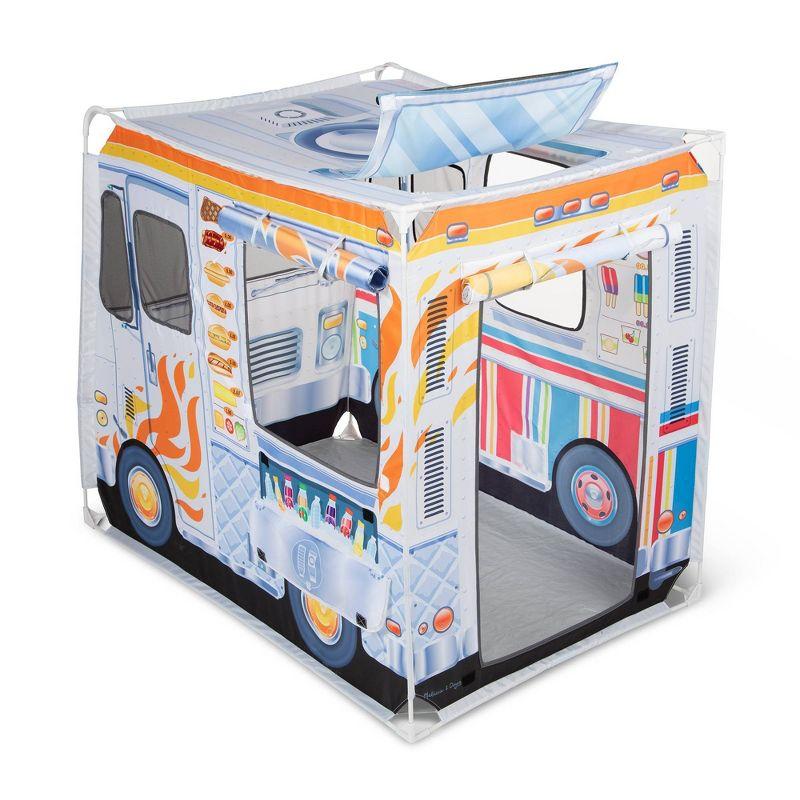 Large Blue and Red Fabric Food Truck Play Tent