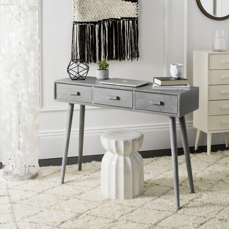 Albus 3 Drawer Console Table - CNS5701C - Gray - Safavieh