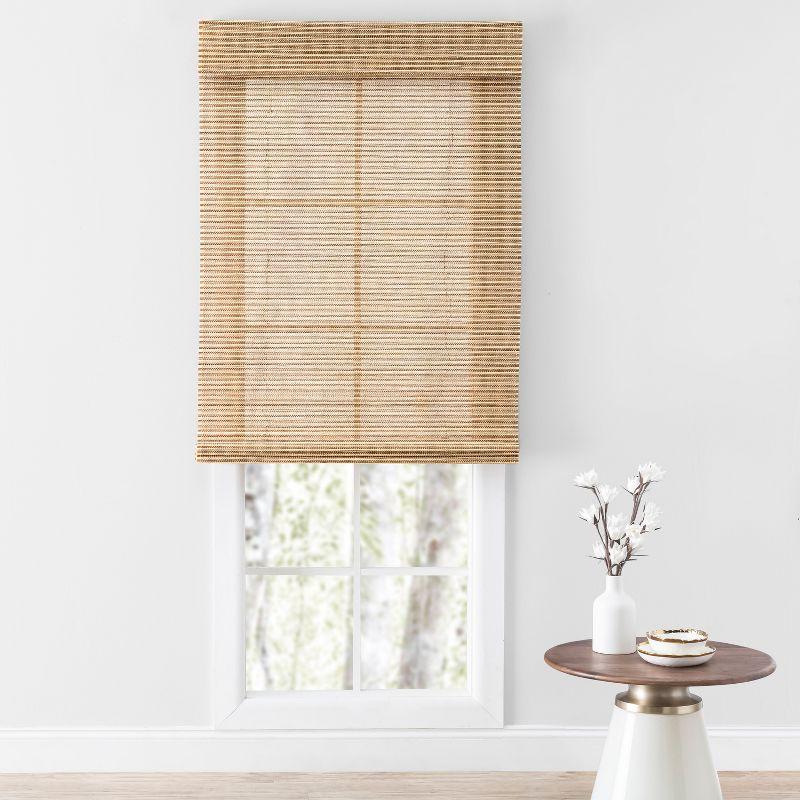 Sand Bamboo Cordless Roman Shade 36 x 72