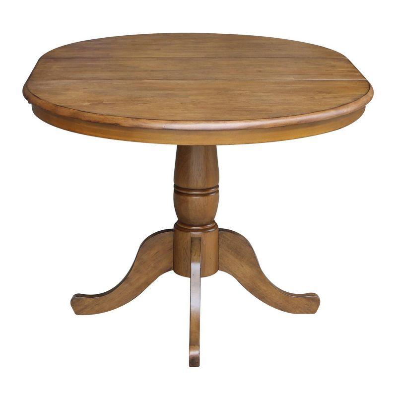 36" Round Dining Table with 12" Leaf - International Concepts