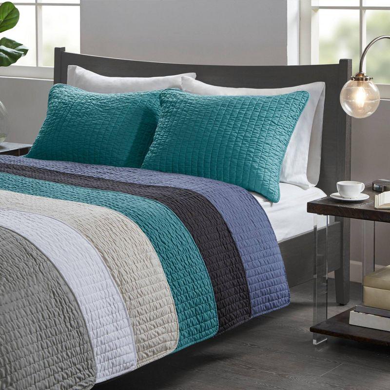 Barwick Reversible Solid 3 Piece Quilt Set