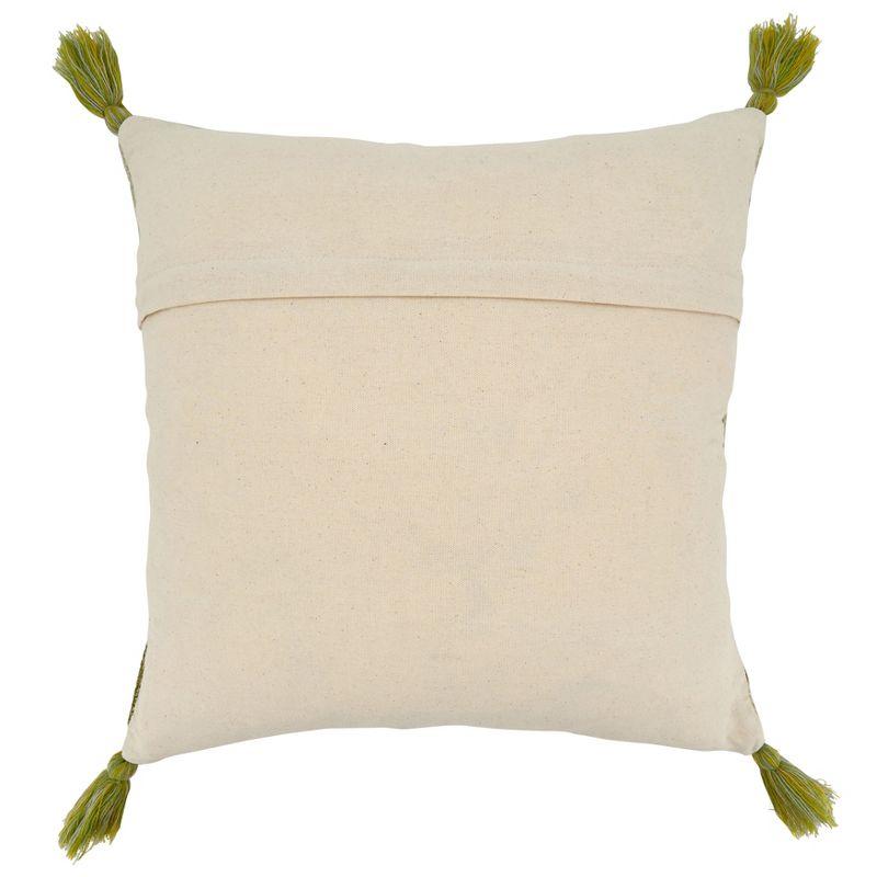 Saro Blossom Collection Floral Cotton Throw Pillow