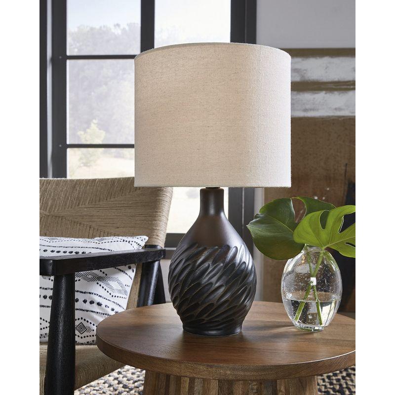 Signature Design by Ashley Garinton Ceramic Table Lamp, Black