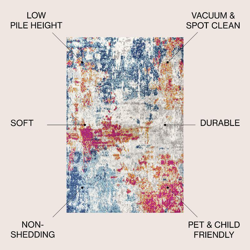 8'x10' Sunset Modern Abstract Area Rug, Blue/Multi - JONATHAN Y