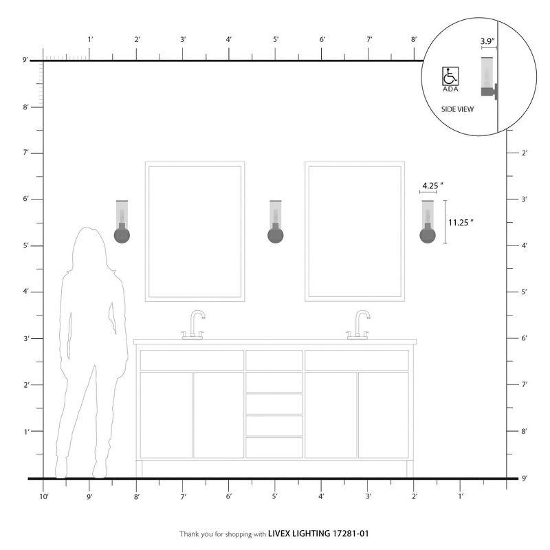 Livex Lighting Banca 1 - Light Sconce in  Antique Brass