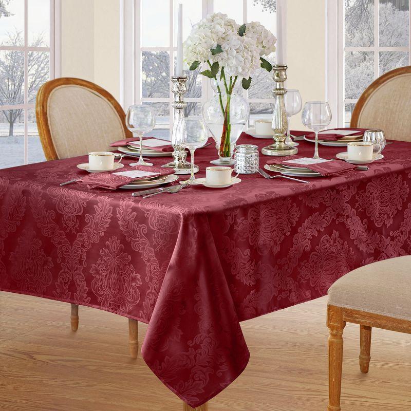 Ophelia & Co. Burchfield Solid Floral Jacquard Damask Polyester Tablecloth