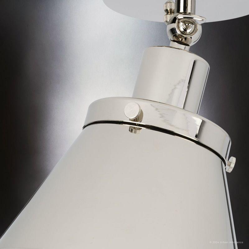 Progress Lighting, Hinton Collection, 1-Light, Semi-Flush Mount Ceiling Light, Brushed Nickel, Metal Shade