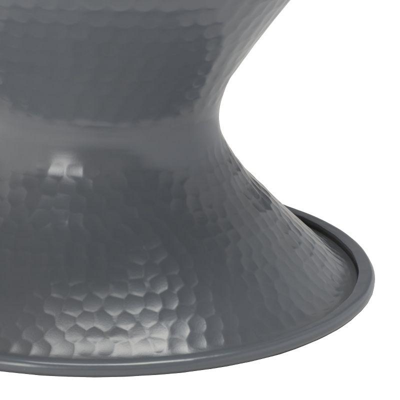Astrid Small Hammered Stool/End Table - Dark Grey - Safavieh
