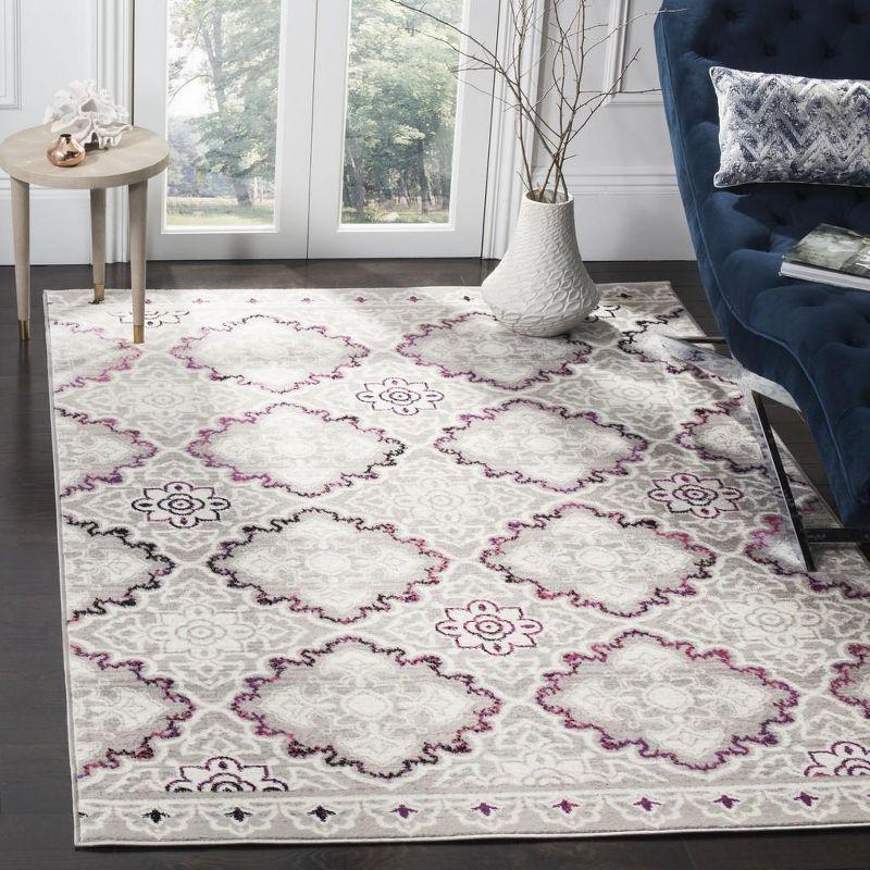 Skyler SKY199 Power Loomed Indoor Area Rug - Grey/Pink - 5'1"x7'6" - Safavieh.
