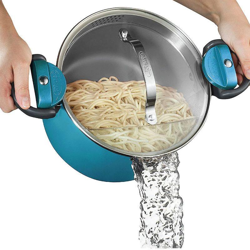 Gotham Steel Gotham Steel Stock Multipurpose Pasta Pot with Strainer Lid & Twist and Lock Handles