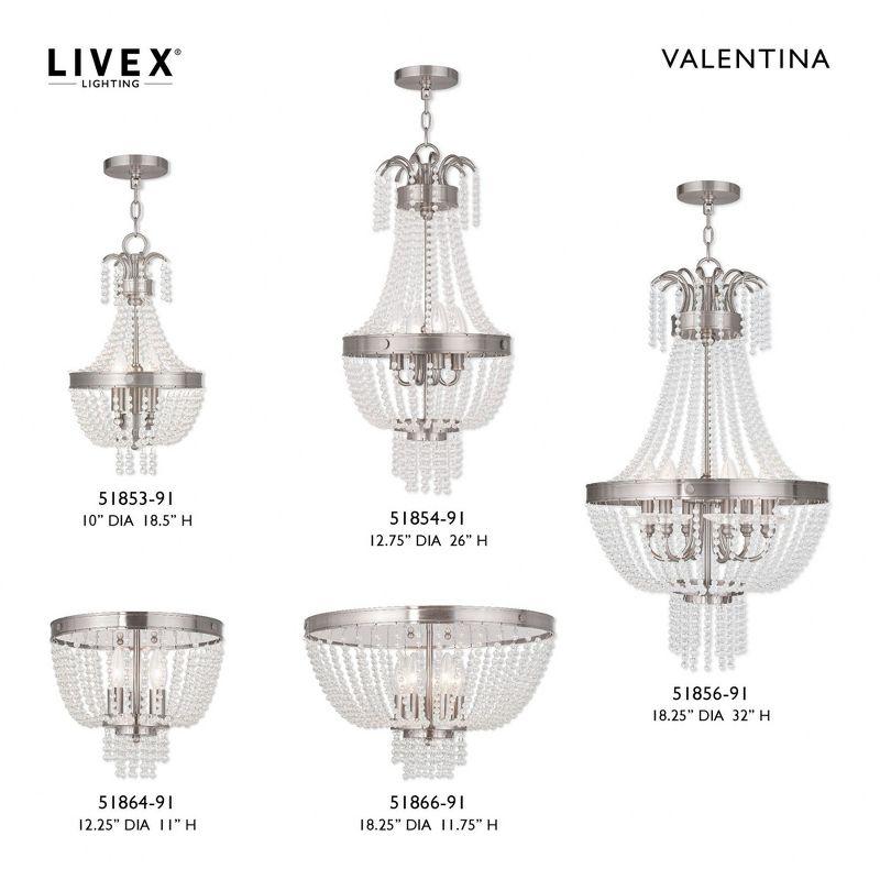 Livex Lighting Valentina 6 - Light Chandelier in  Brushed Nickel