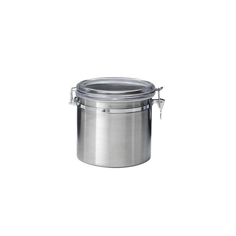 Stainless Steel Clamp Canister w/ Clear Lid
