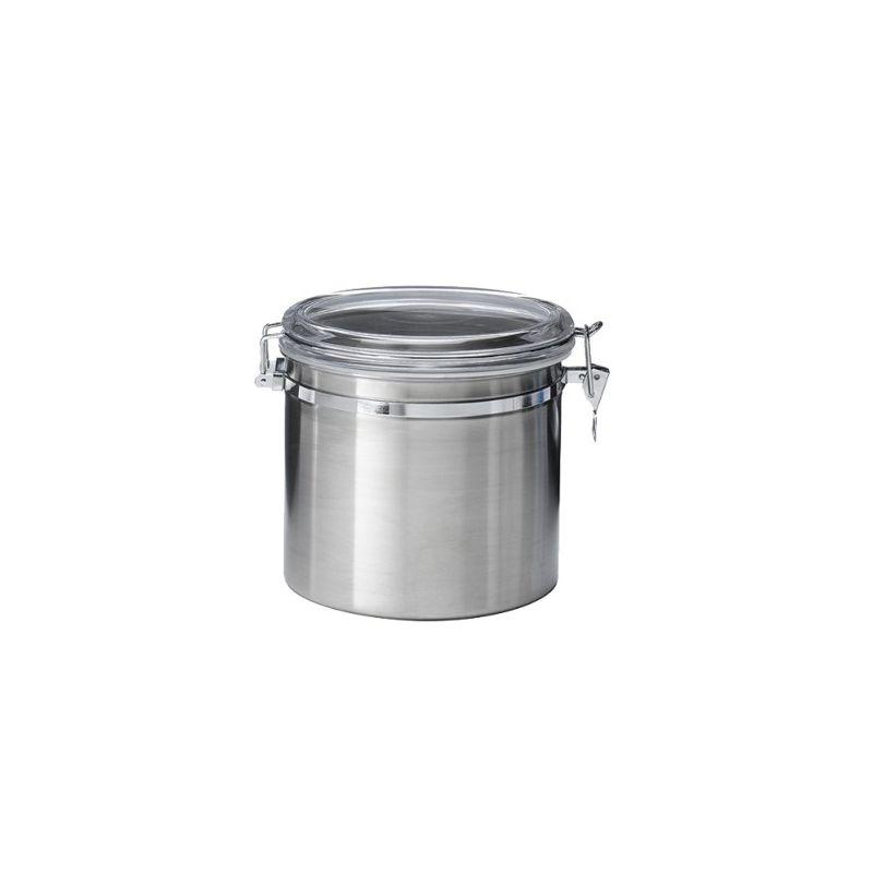 Jumbo Stainless Steel Clear Kitchen Canister with Airtight Lid