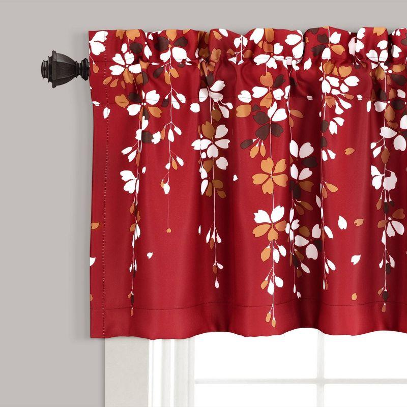 Lush Decor Floral Tailored 52'' W Window Valance