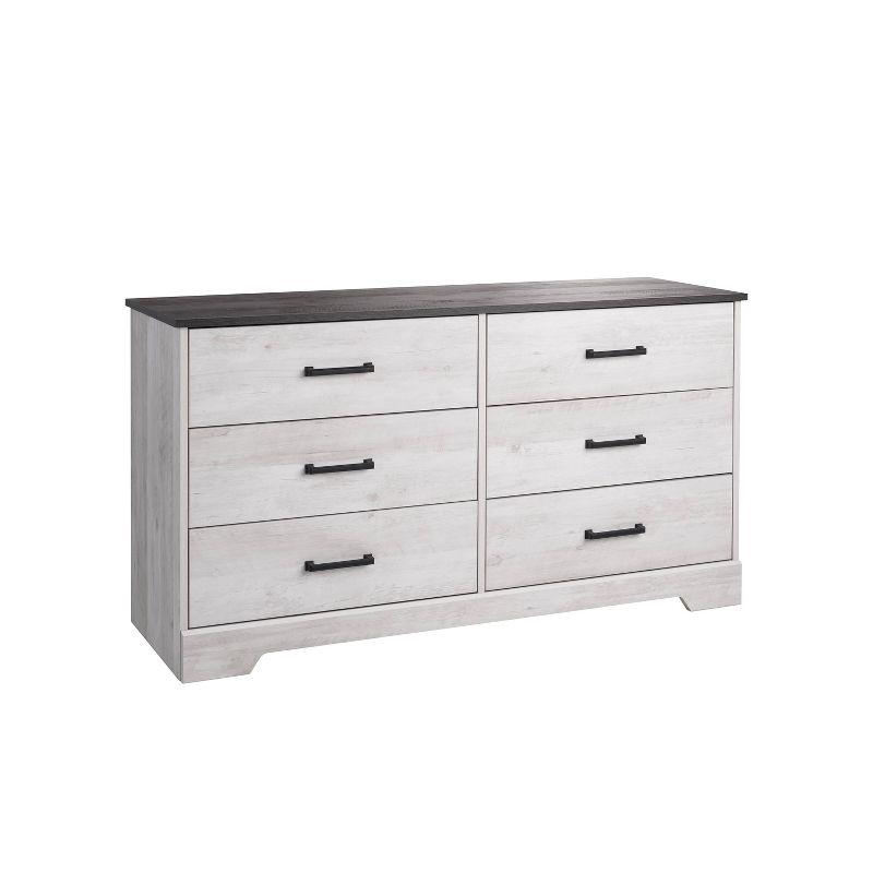 Prepac Rustic Ridge Farmhouse 6 Drawer Bedroom Dresser