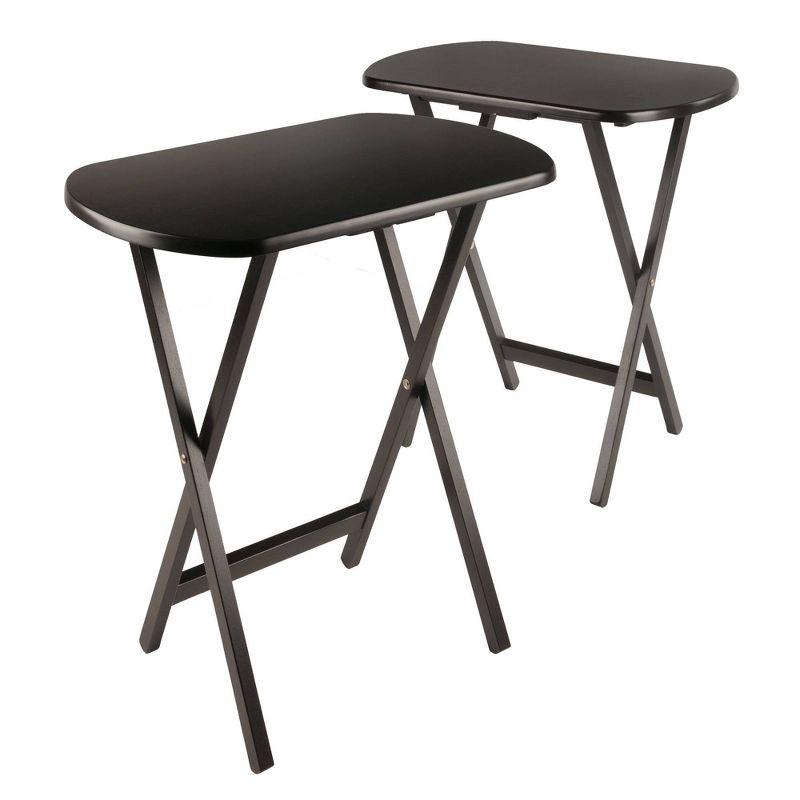 2pc Cade Oversize Oblong Snack Table Coffee - Winsome: No Assembly, Wood Frame, 25lb Capacity
