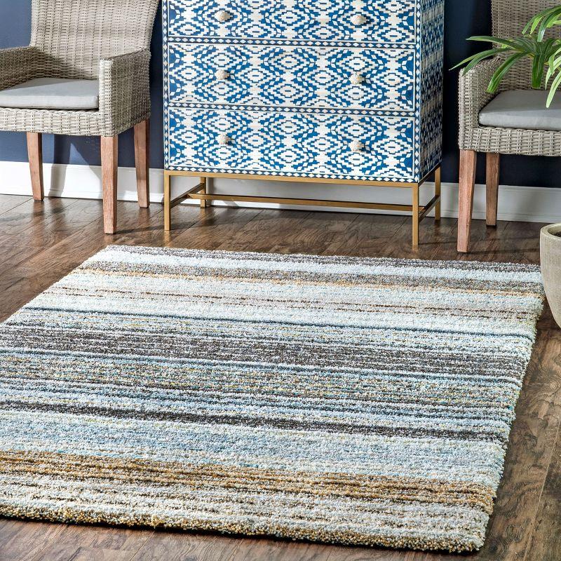 Nuloom Drey Striped Shag Indoor Area Rug