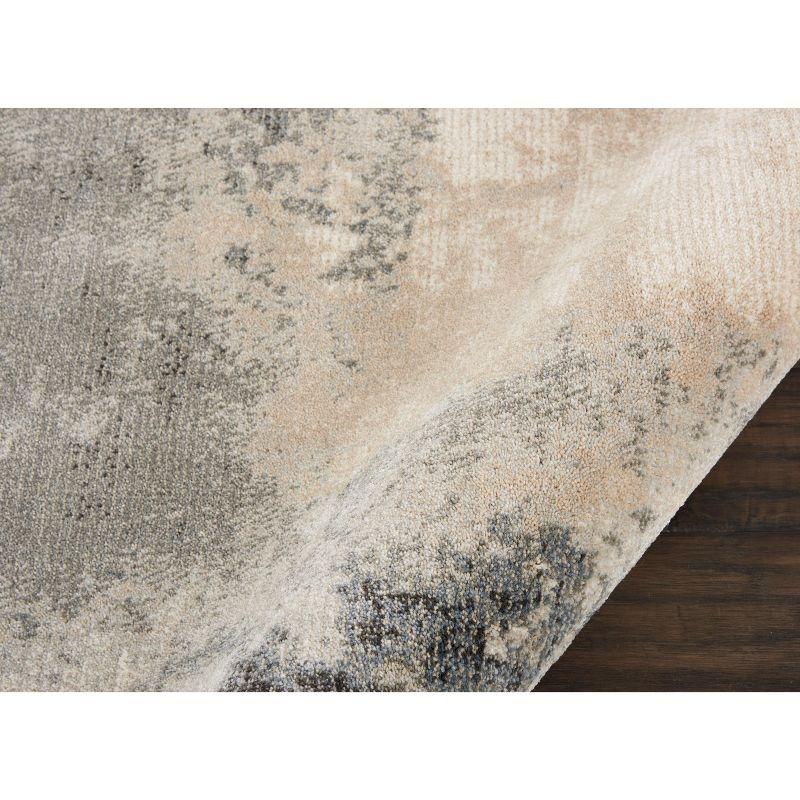 Gray Hand-knotted Synthetic Runner Rug 2'2" x 10'