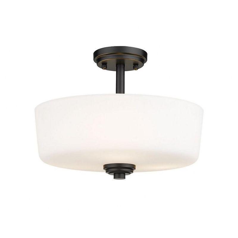 Z-Lite Arlington 3 - Light Semi-Flush Mount in  Matte Black