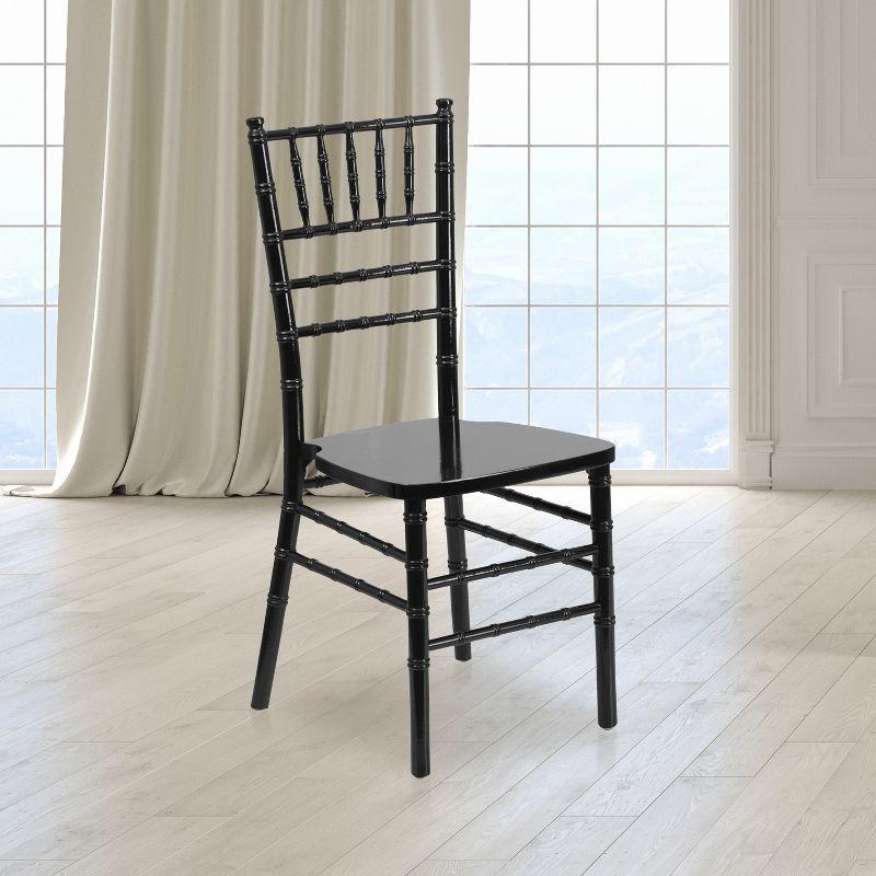 Black Wood Armless Chiavari Dining Chair