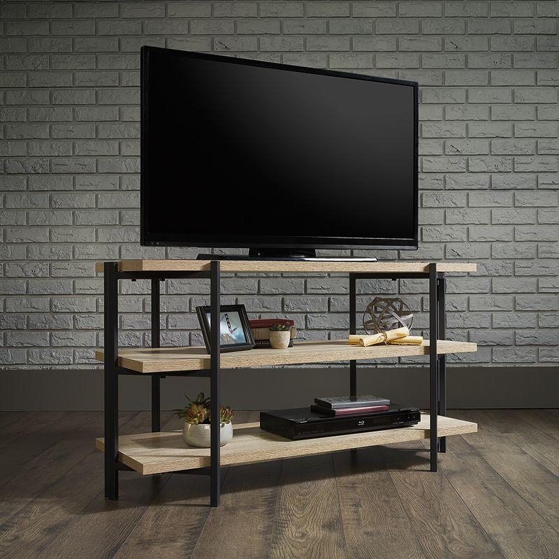 North Avenue Console Charter Oak - Sauder: Durable TV Stand, Industrial Style, Versatile Use