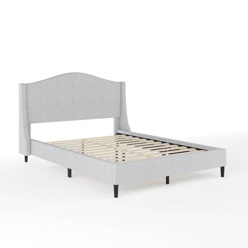 Martha Stewart Martha Stewart Amelia Upholstered Platform Bed With Curved Headboard