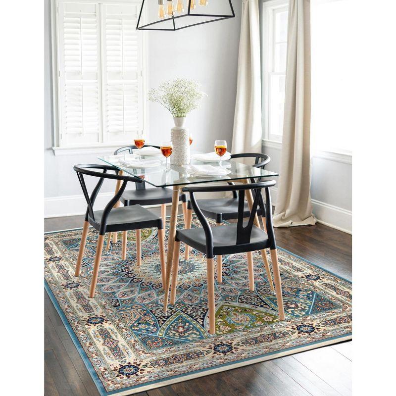 Unique Loom Narenj Collection Area Rug - Adams (5' 1" x 8' Rectangle Blue/Burgundy)