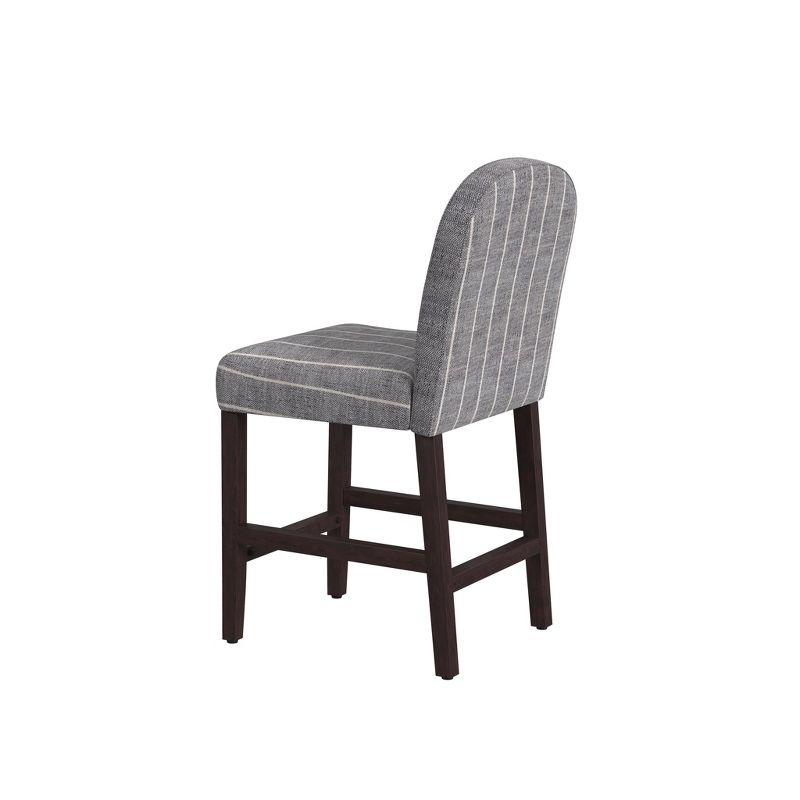 Rounded Back Woven Upholstered Counter Height Barstool - HomePop