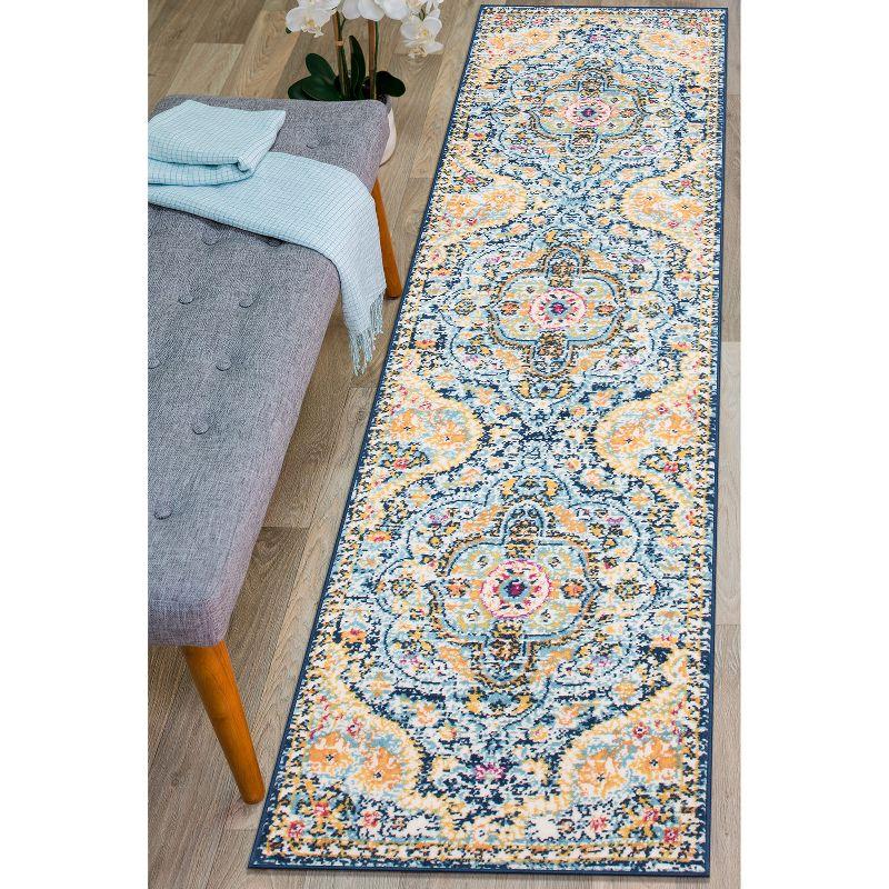 World Rug Gallery Distressed Vintage Bohemian Area Rug