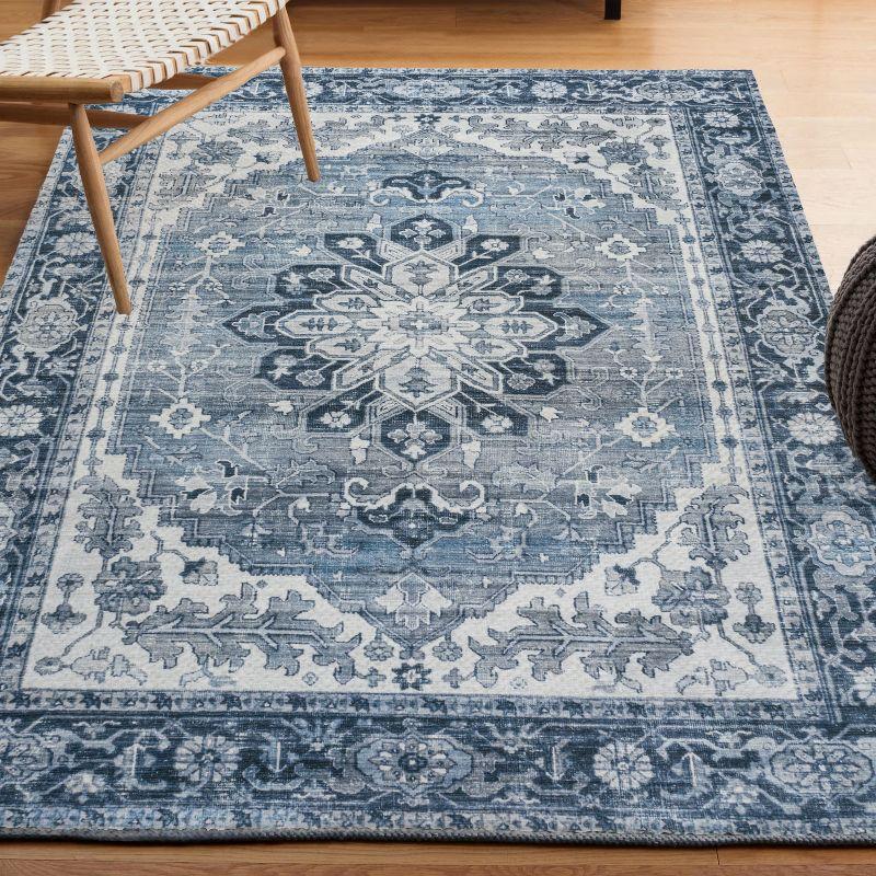 Asa Ornate Medallion Washable Area Rug - JONATHAN Y