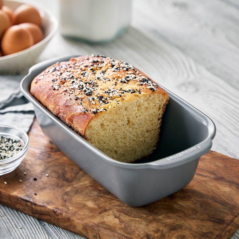 Gray Aluminum Nonstick Loaf Pan for Bread and More