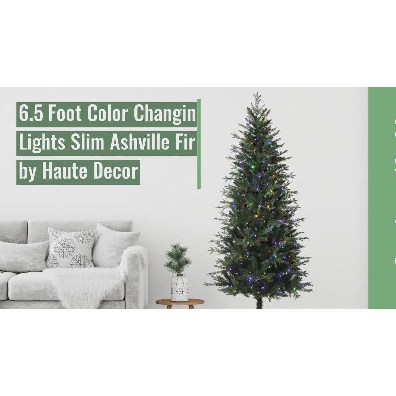 6.5' Artificial Fir Christmas Tree with Color & Clear Lights