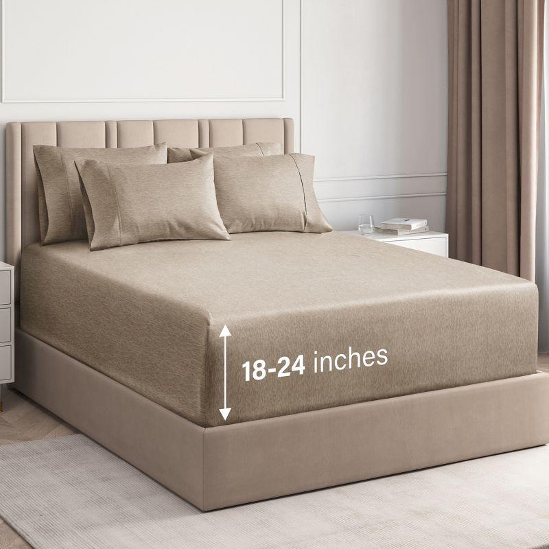 CGK Linens 6 Piece Extra Deep Pocket Ultra Soft & Cooling Sheet Set