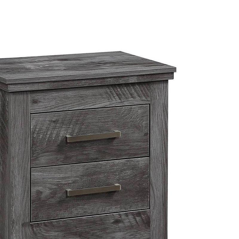 Vidalia Rustic Gray Oak 2-Drawer Nightstand