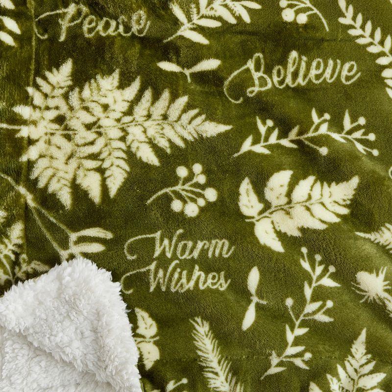 Holiday-Printed Plush Throw Blanket - Great Bay Home