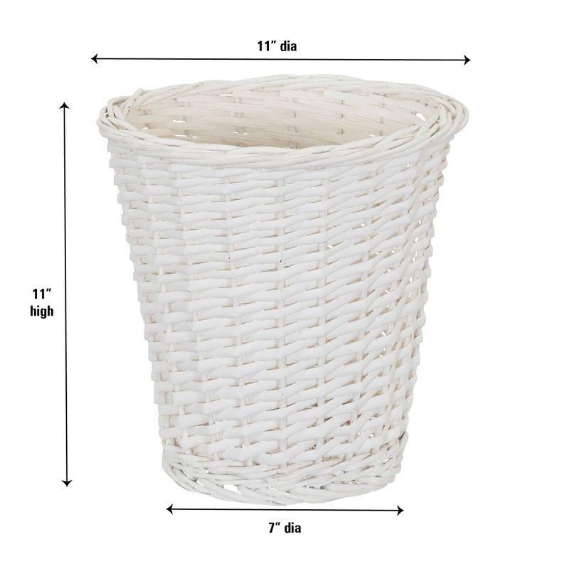 Household Essentials Willow Wicker Open Waste Basket
