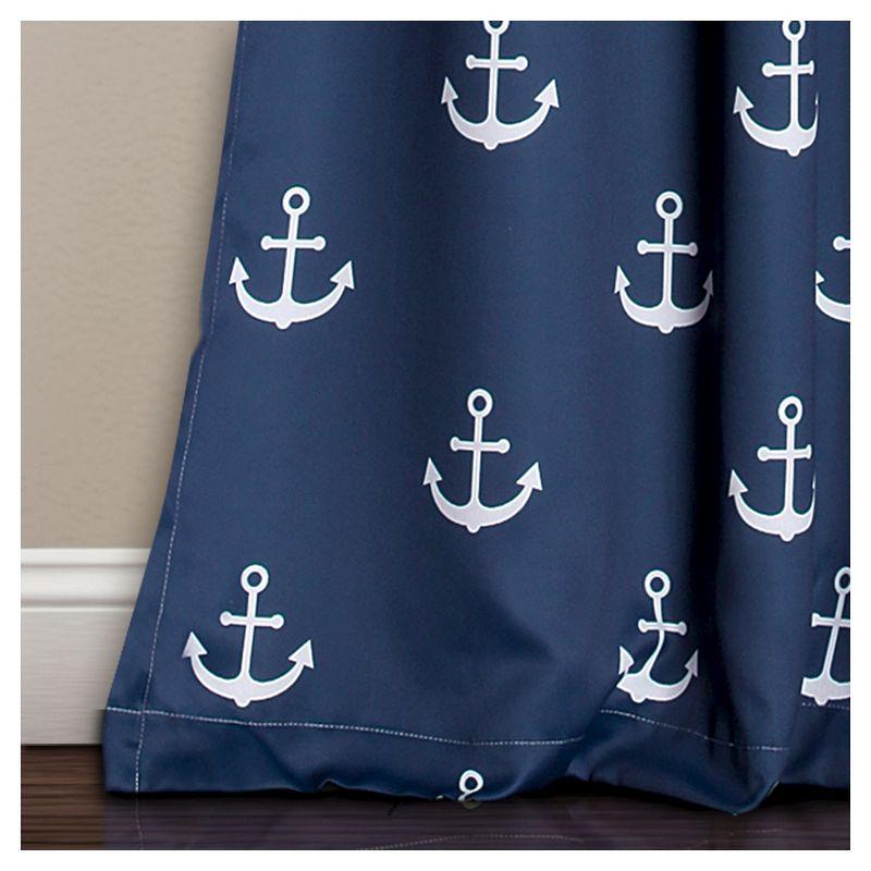 Lush Decor Anchor Polyester Room Darkening Curtain Pair (Set of 2)