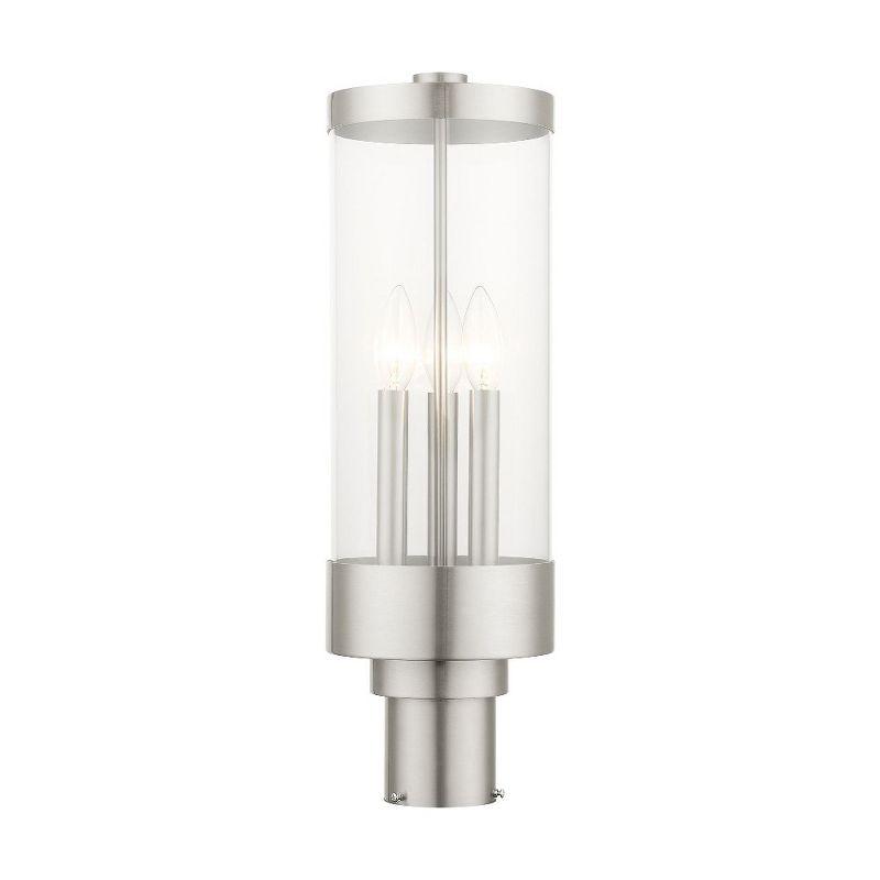 Livex Lighting Hillcrest 3 - Light Post Light in  Brushed Nickel